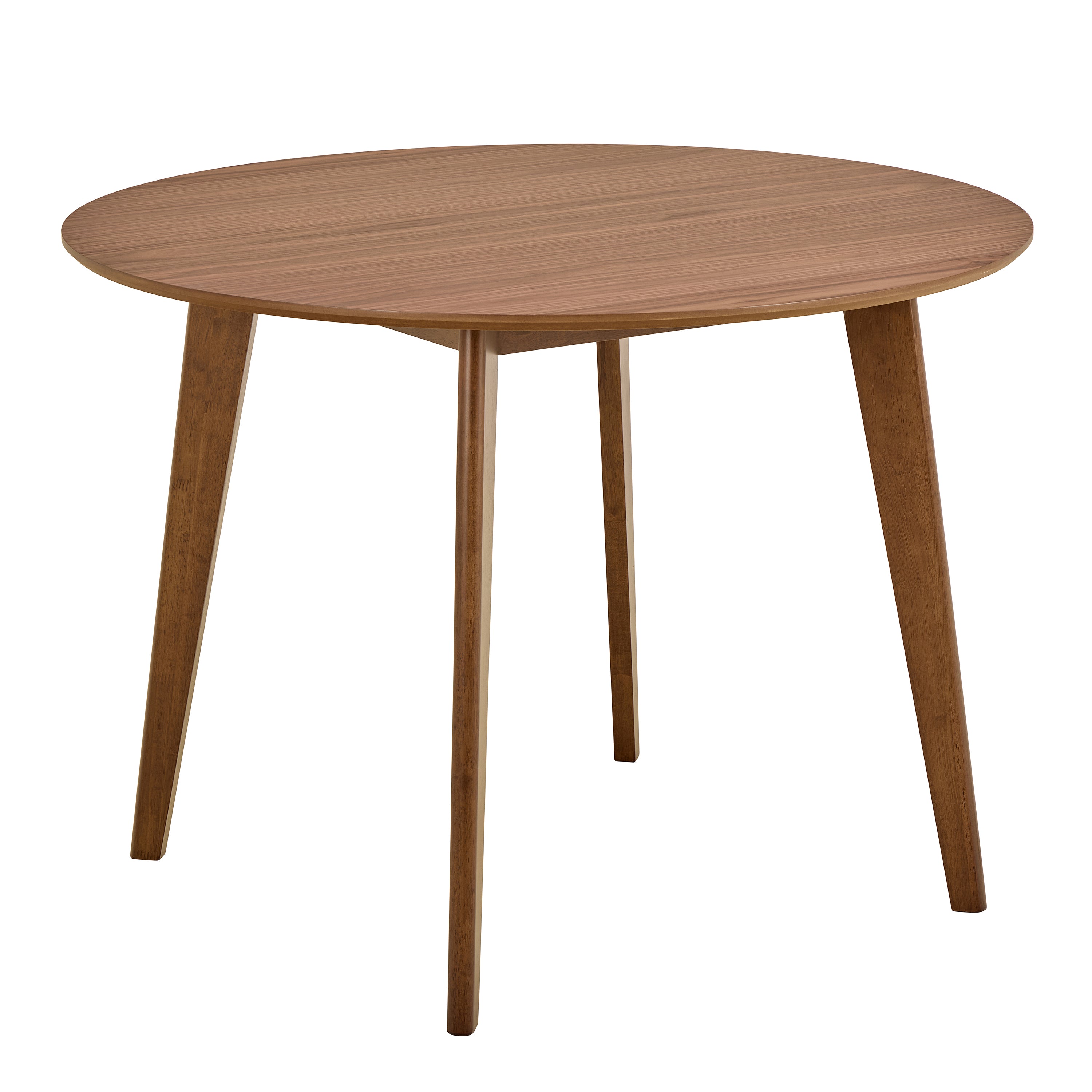 Roxby Round Dining Table in Walnut 105x76cm Included 4 Roxby Dining Chairs in Walnut