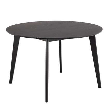 Roxby Round Dining Table in Matt Black 120x76cm