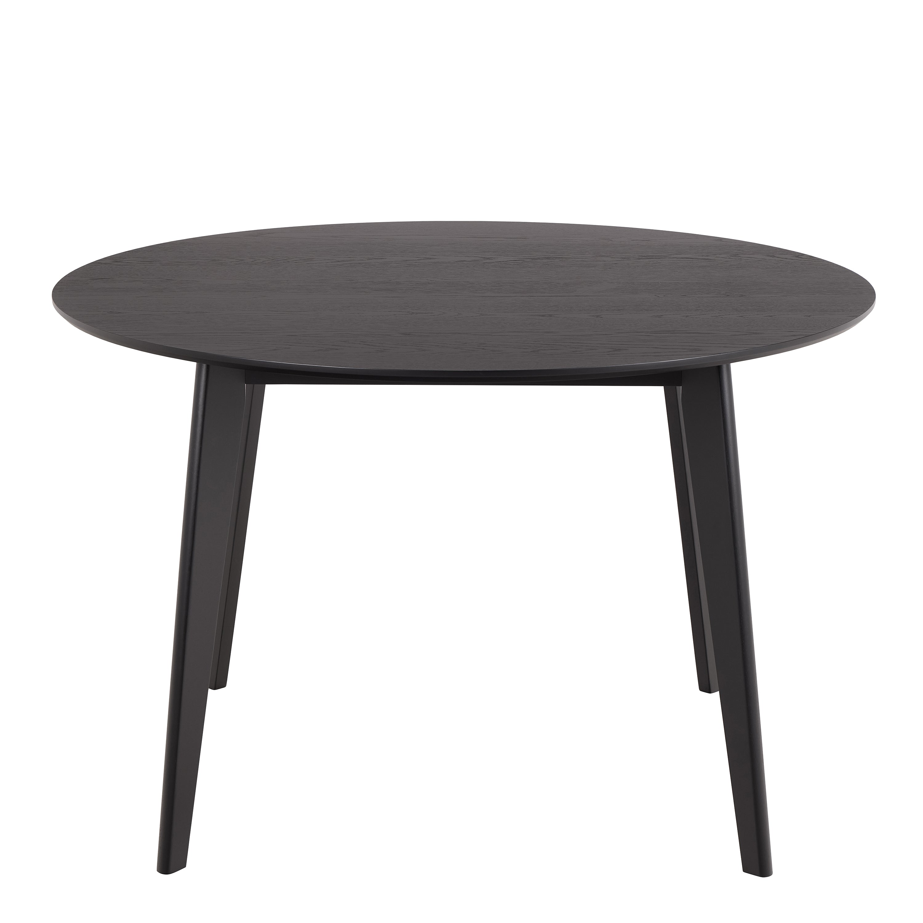 Roxby Round Dining Table in Matt Black 120x76cm