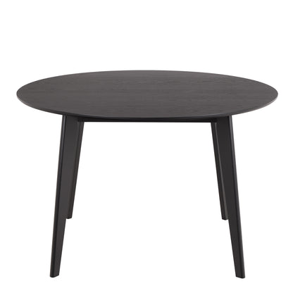 Roxby Round Dining Table in Matt Black 120x76cm