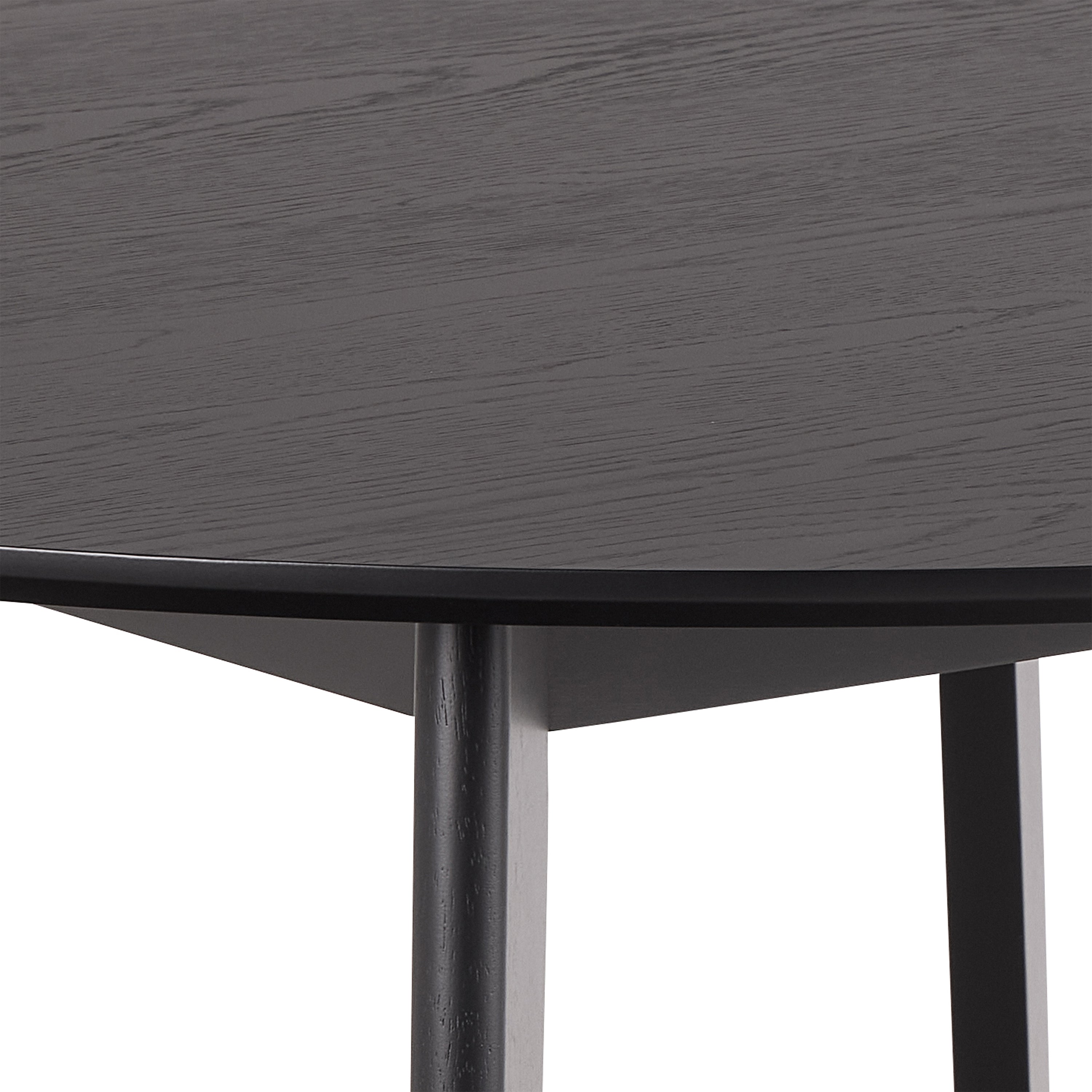Roxby Round Dining Table in Matt Black 120x76cm