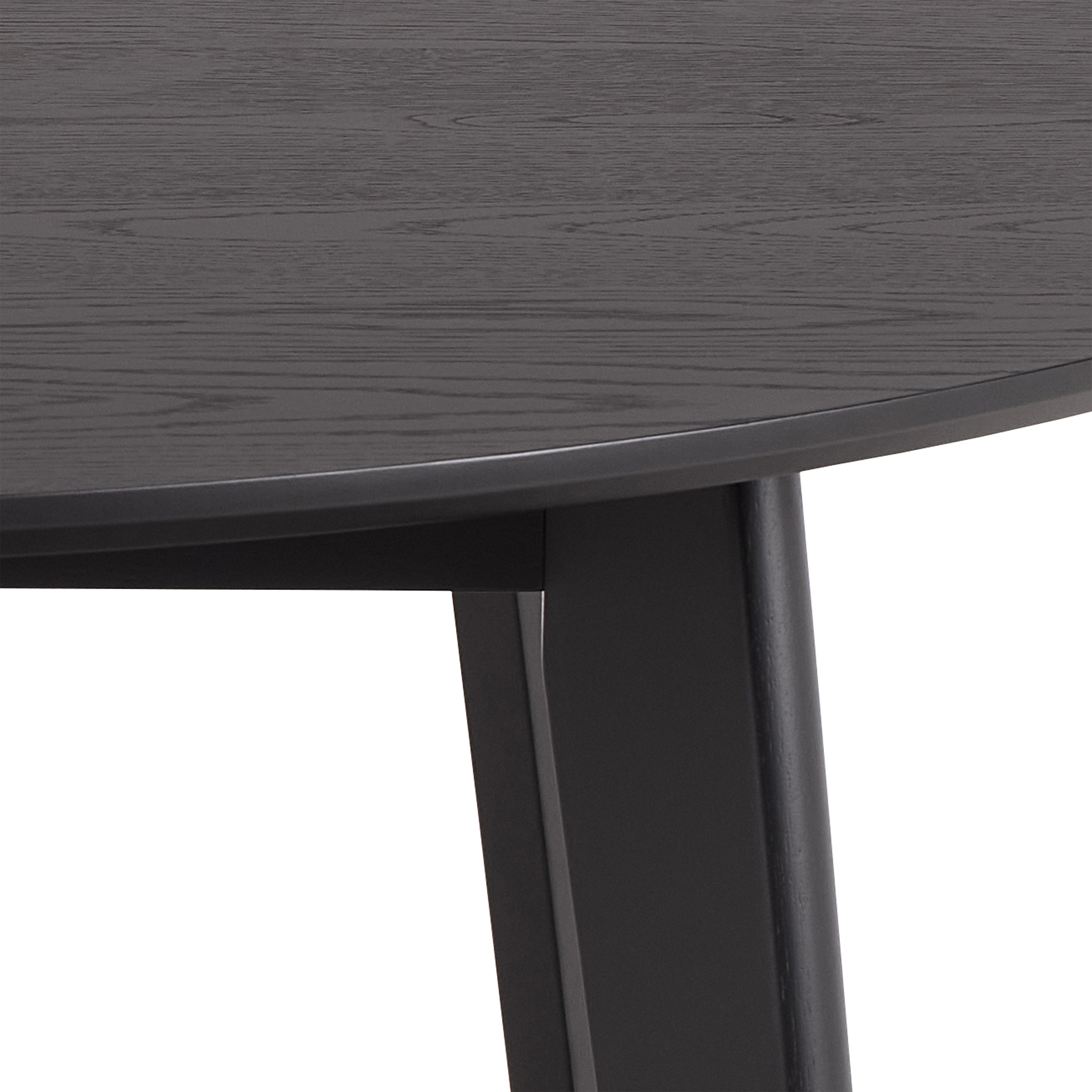 Roxby Round Dining Table in Matt Black 120x76cm