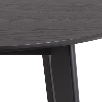 Roxby Round Dining Table in Matt Black 120x76cm