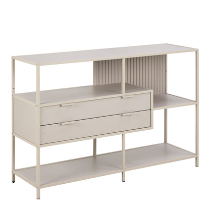 Seaford Grey Storage Unit with 2 Drawers and 3 Shelves