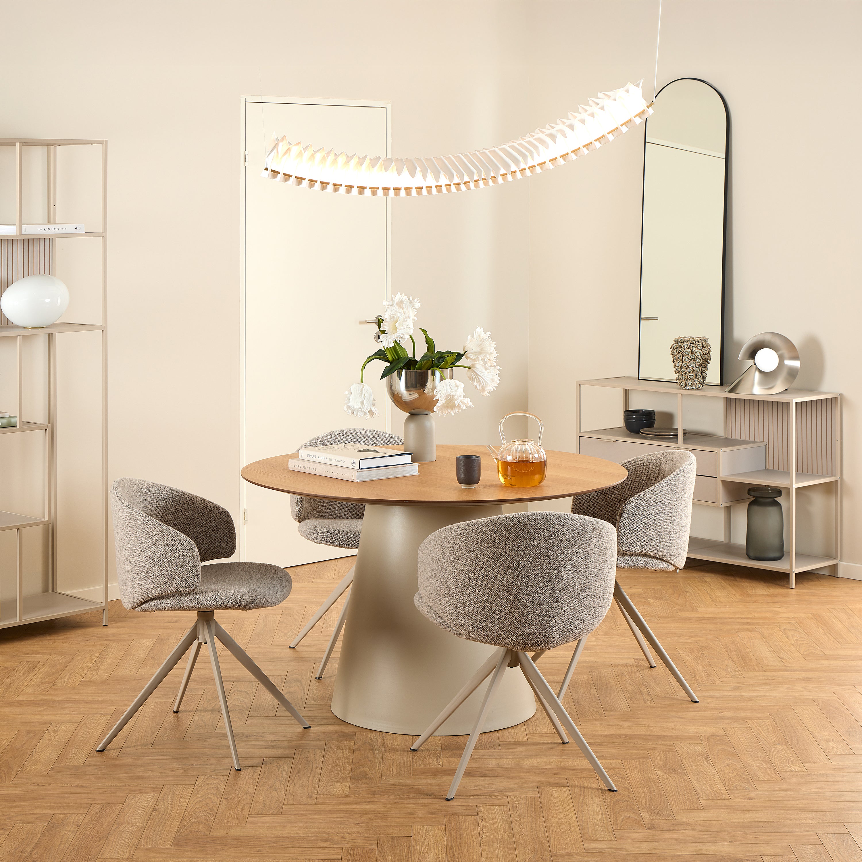 Seaford Grey Storage Unit with 2 Drawers and 3 Shelves