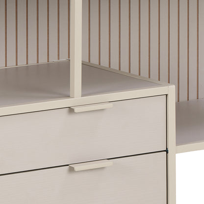 Seaford Grey Storage Unit with 2 Drawers and 3 Shelves