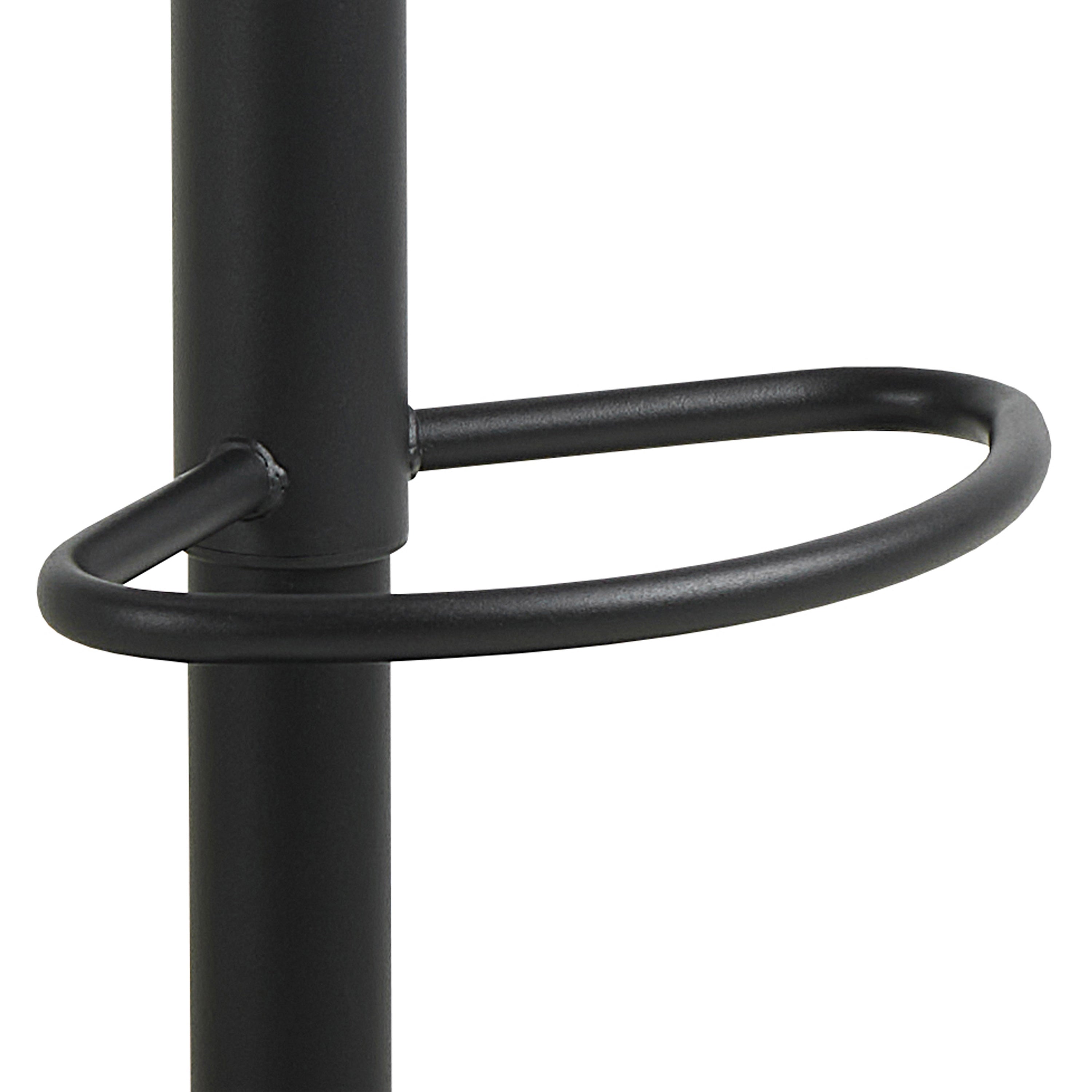 Owen Swivel Bar Stool With Height Adjustable Function in Matt Black