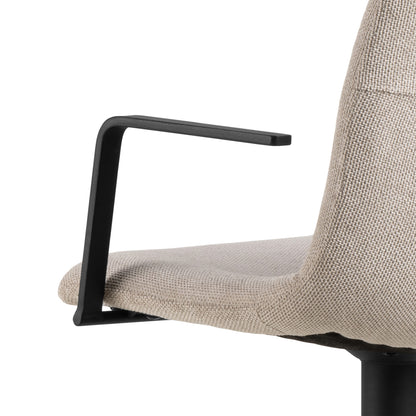 Pablo Swivel Beige Bar Stool With Adjustable Height Function Set of 2