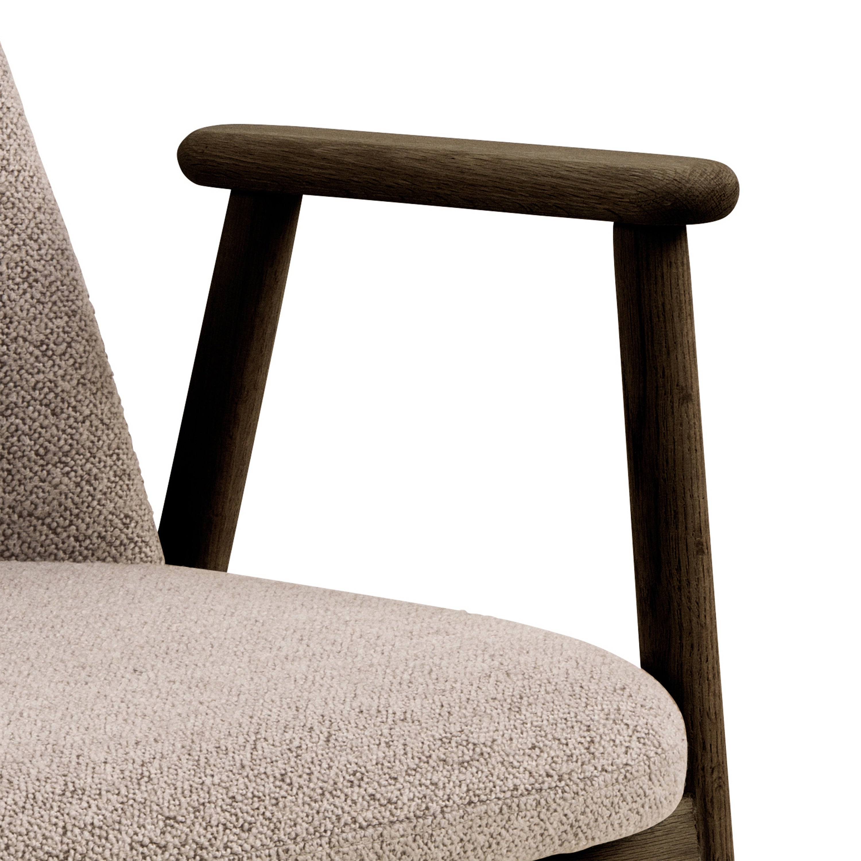 Leo Dining Chairs With Armrest in Monza Fabric Beige Set of 2