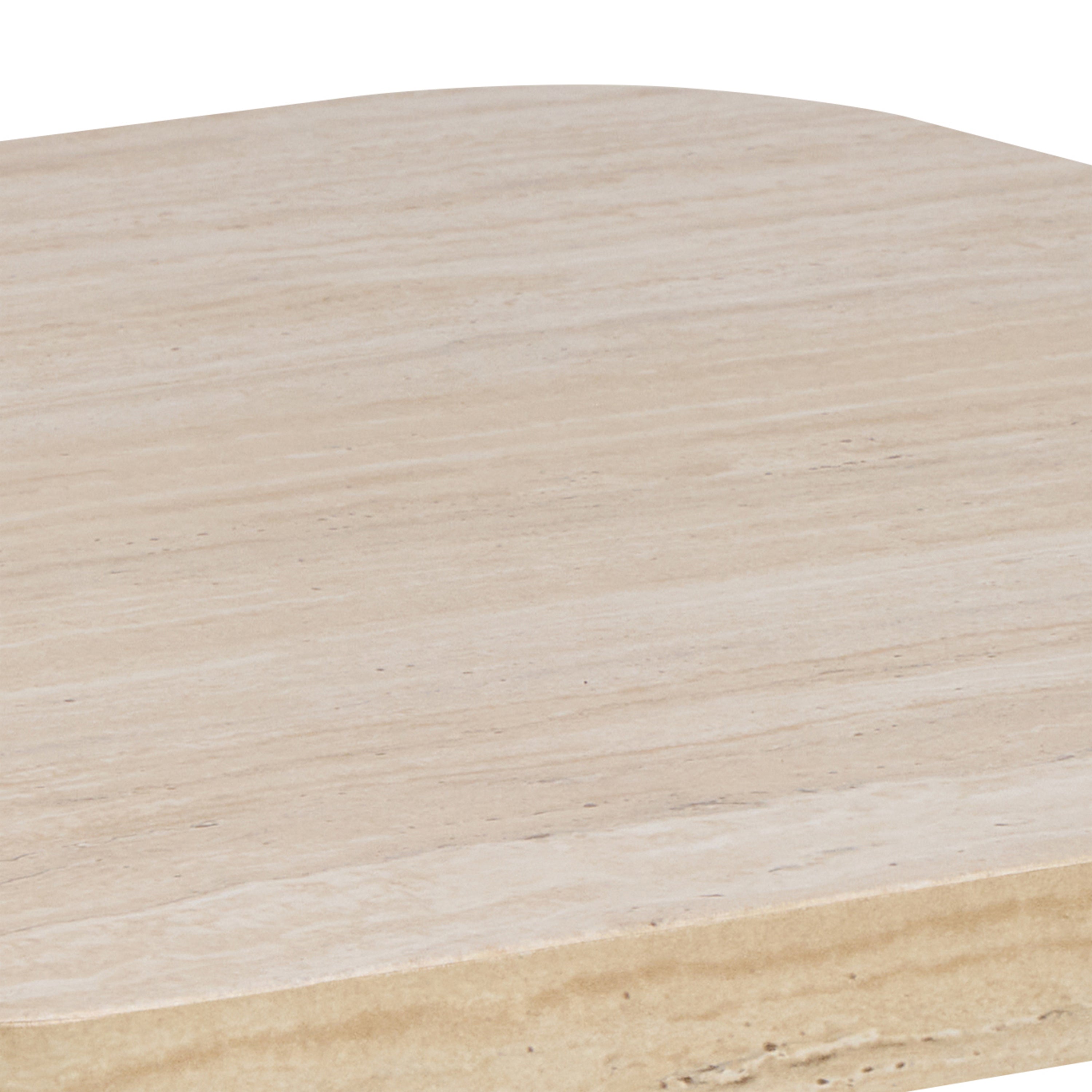 Solano Square Coffee Table in Light Travertine 60 x 60 cm