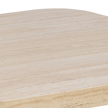 Solano Square Coffee Table in Light Travertine 60 x 60 cm