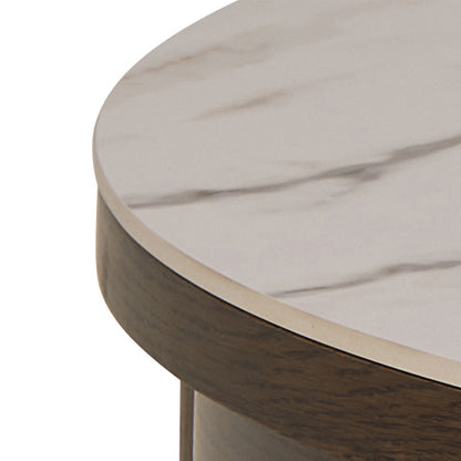 Southampton Round Coffee Table in Cream Ceramic 90x45cm