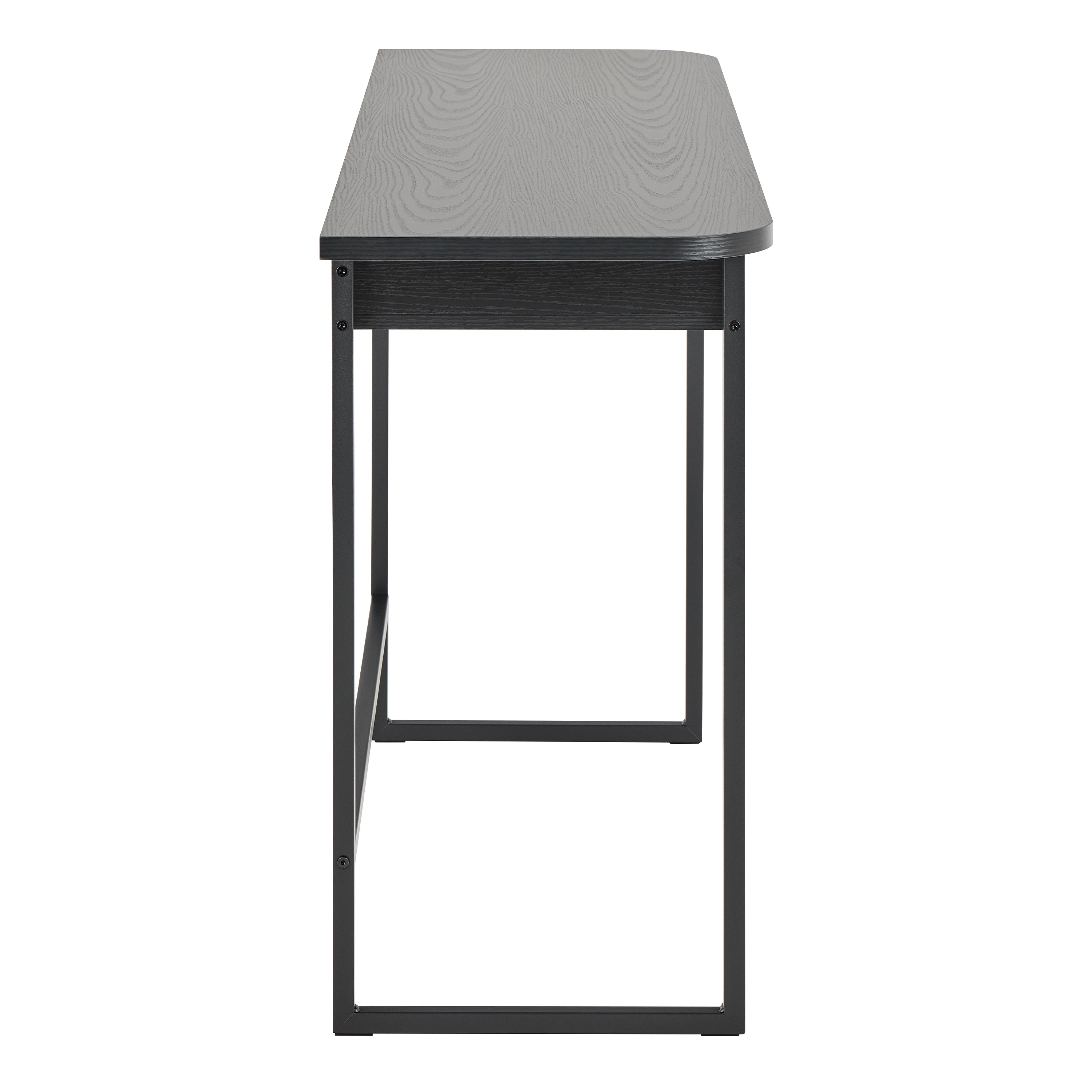 Darlington Console Table With Open Shelf and Oak Top in Black