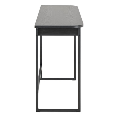 Darlington Console Table With Open Shelf and Oak Top in Black