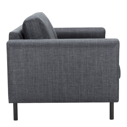 Omaha 2 Seater Sofa in Dark Grey and Basel Fabric