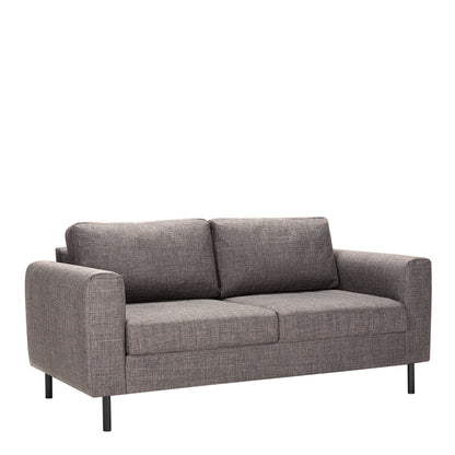 Omaha 2 Seater Sofa in Light Grey Brown Fabric
