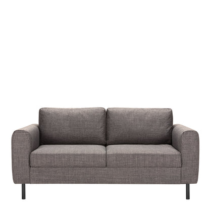 Omaha 2 Seater Sofa in Light Grey Brown Fabric