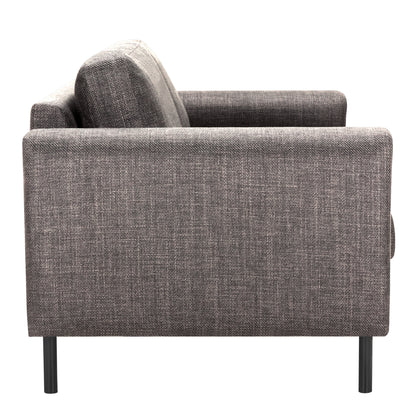 Omaha 2 Seater Sofa in Light Grey Brown Fabric