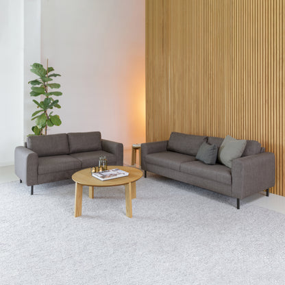 Omaha 3 Seater Sofa in Basel Light Grey Fabric