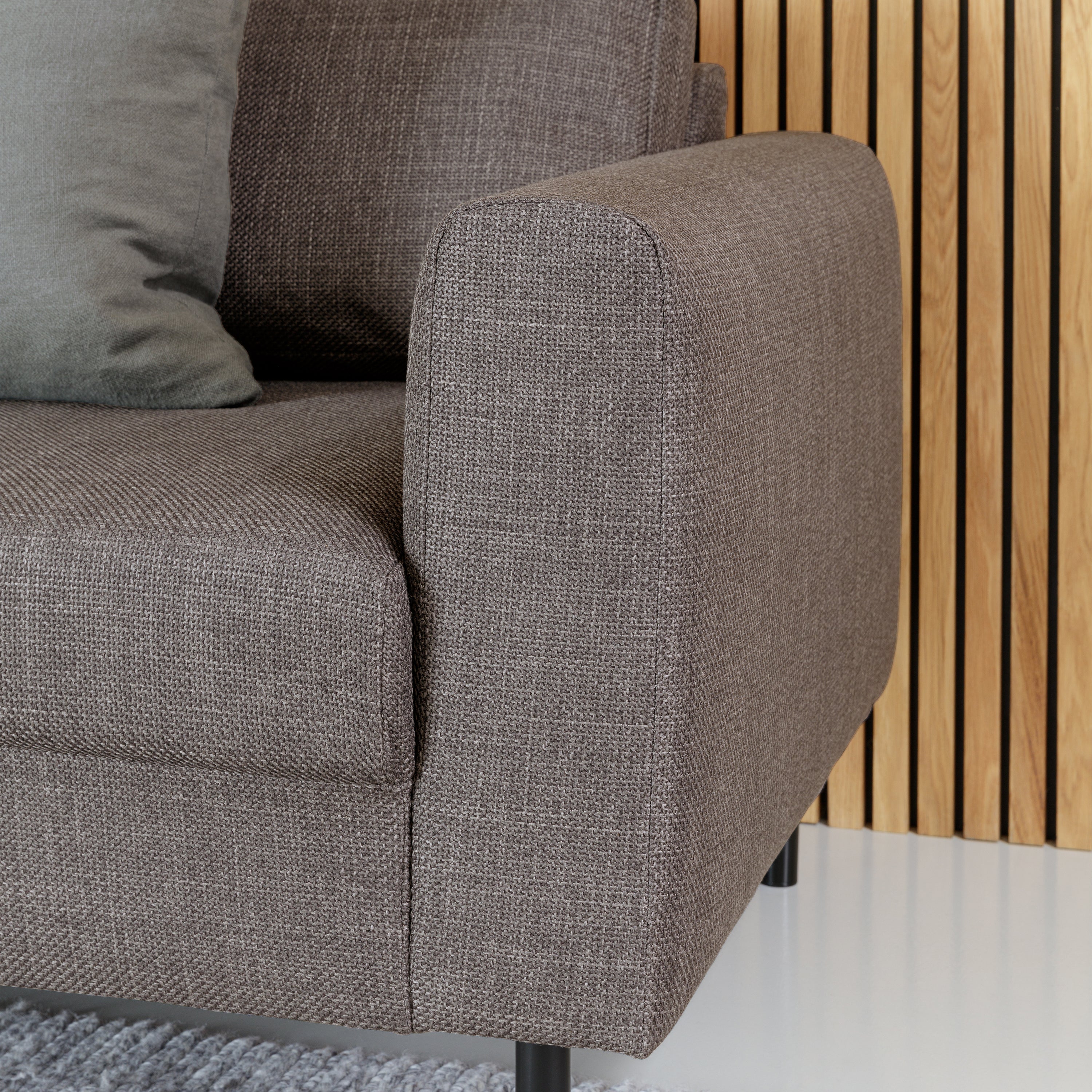 Omaha 3 Seater Sofa in Basel Light Grey Fabric