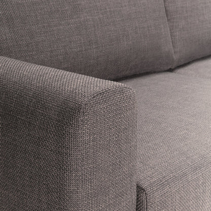 Omaha 3 Seater Sofa in Basel Light Grey Fabric