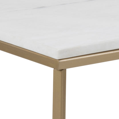 Alisma Coffee Table with White Marble Top