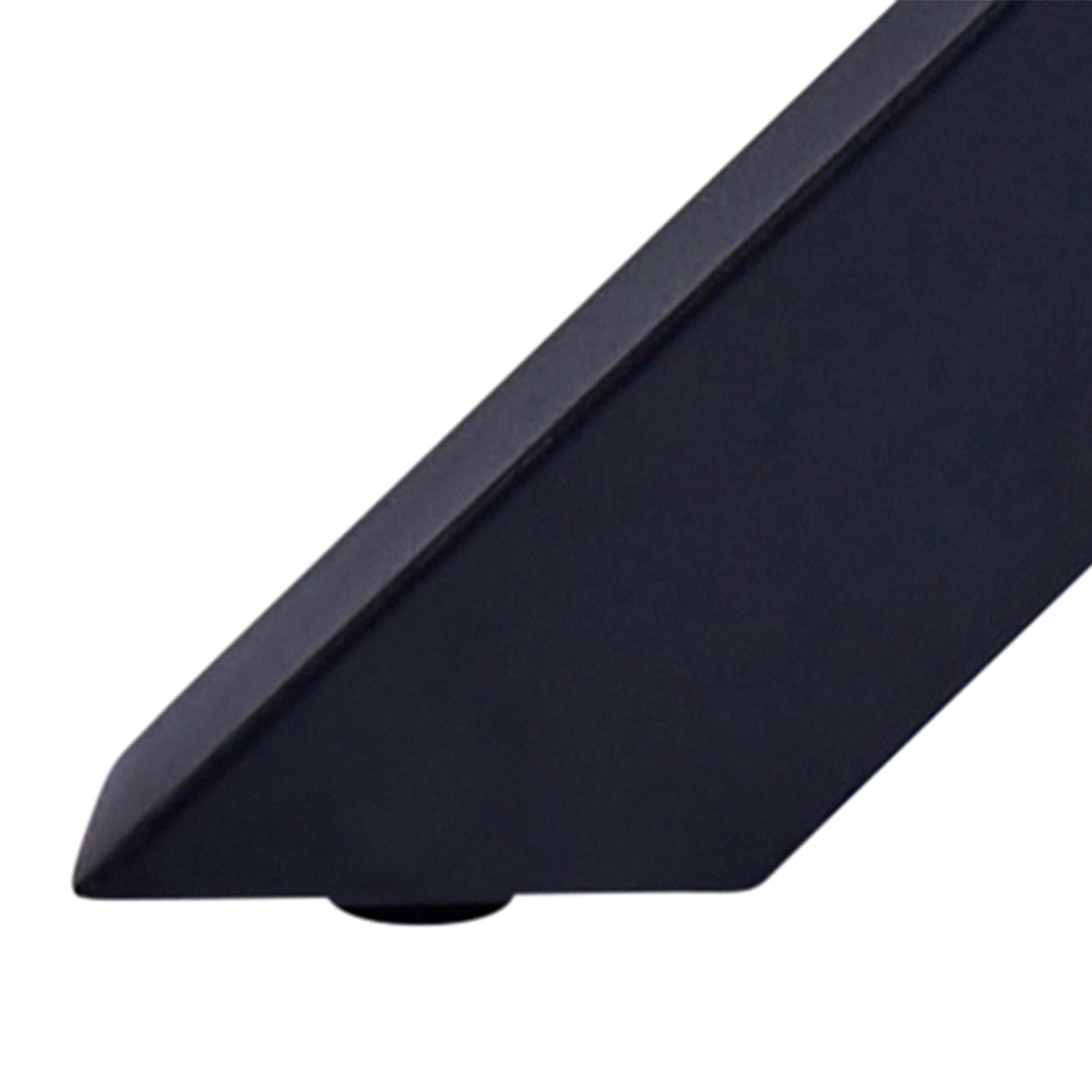 Heaven Round Dining Table with White Polished Marble Top Included 4 I_Oregon Dining Chair In Black with Cream Stitching,