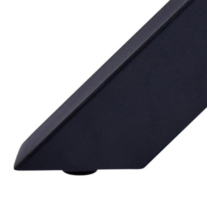 Heaven Round Dining Table with White Polished Marble Top Included 4 I_Oregon Dining Chair In Black with Cream Stitching,