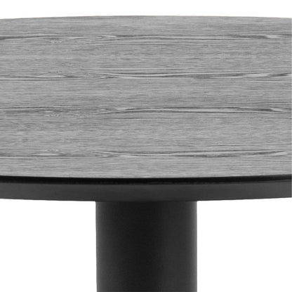 Ibiza Small Round Caf̩ Table with Black Ash Top and Matt Black Base