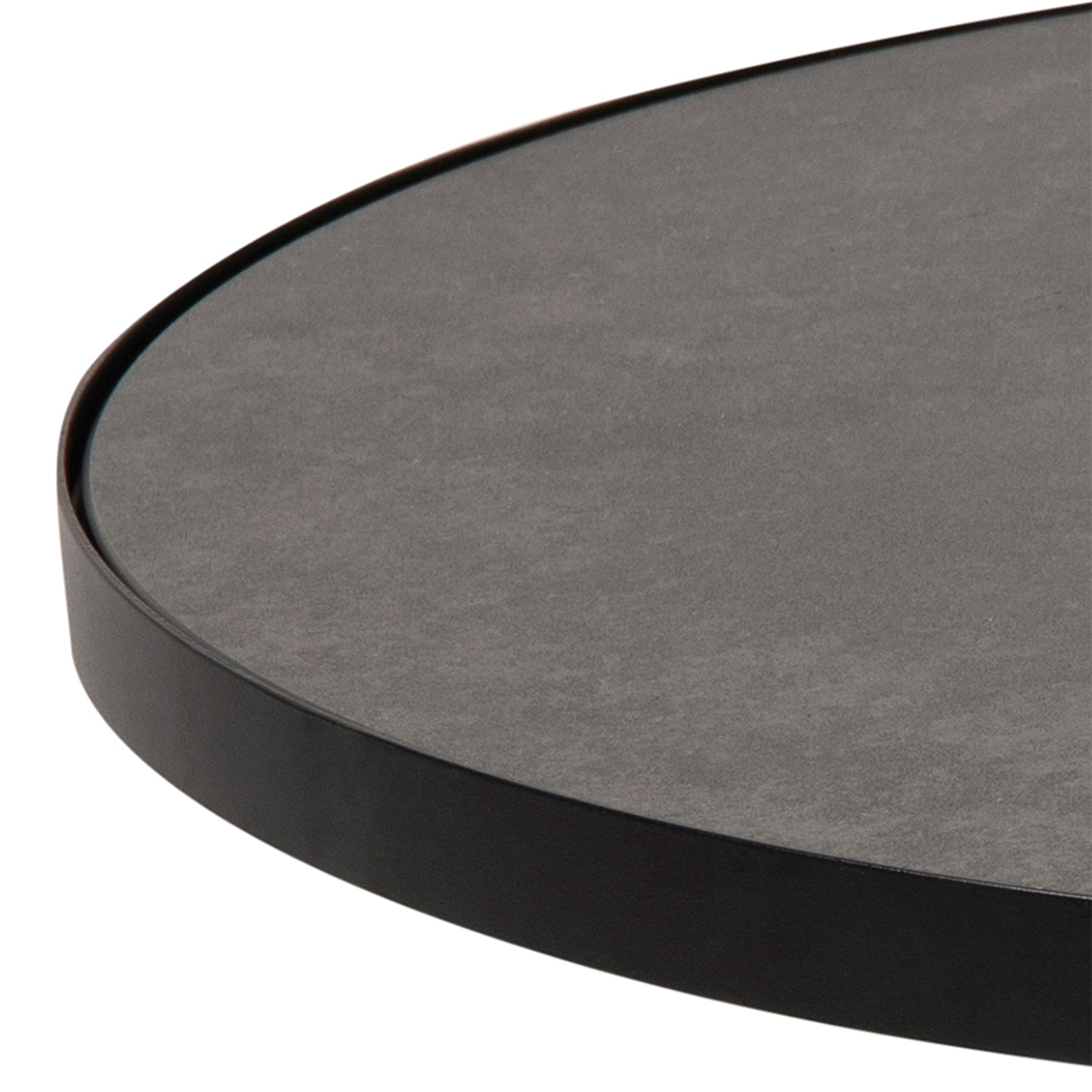 Soli Round Ceramic Coffee Table in Black 45,7x45cm