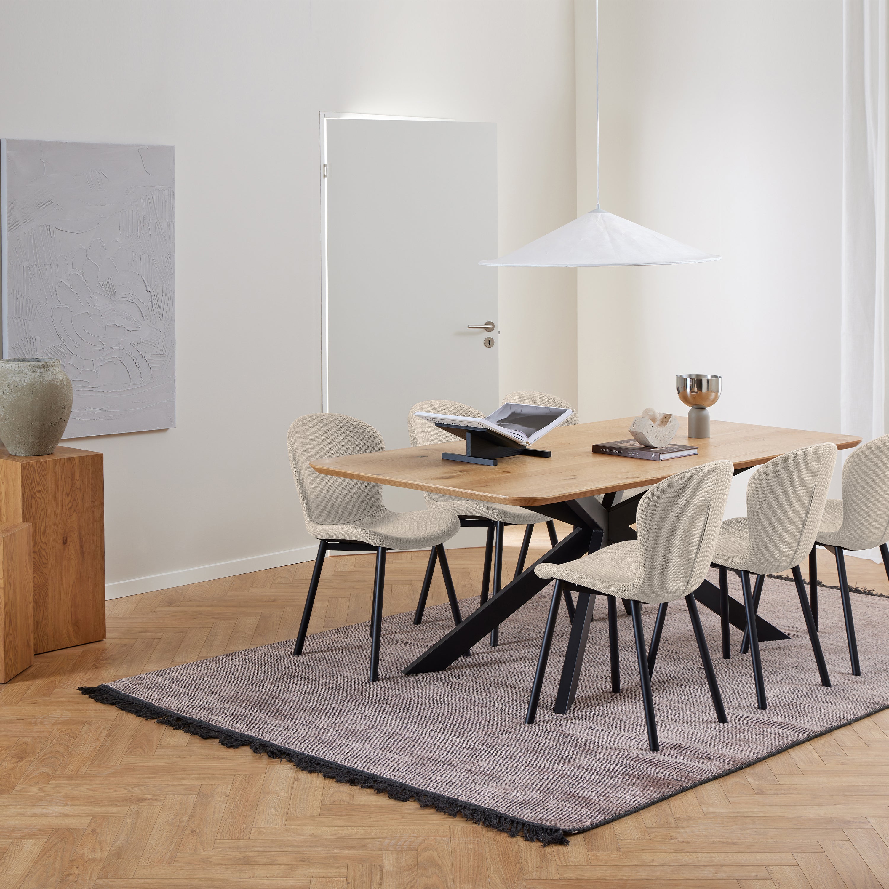Irwine Dining Table in Matt Oak 200x75cm