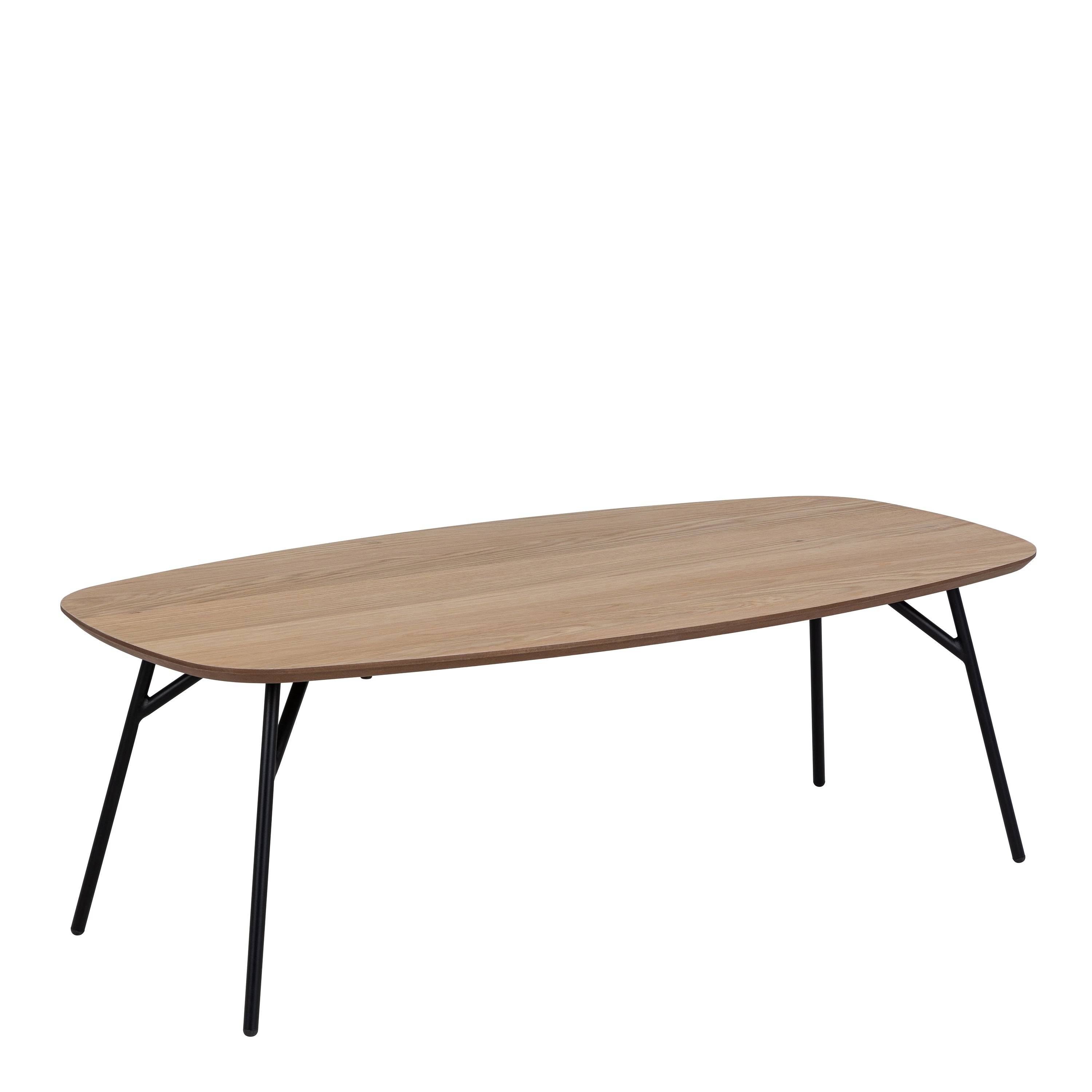 Caracas Rectangular Coffee Table in Oak and Matt Black