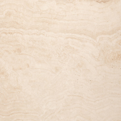 Prunus Round Side Table in Matt Beige and Black Coated Steel Base 55x41.4cm