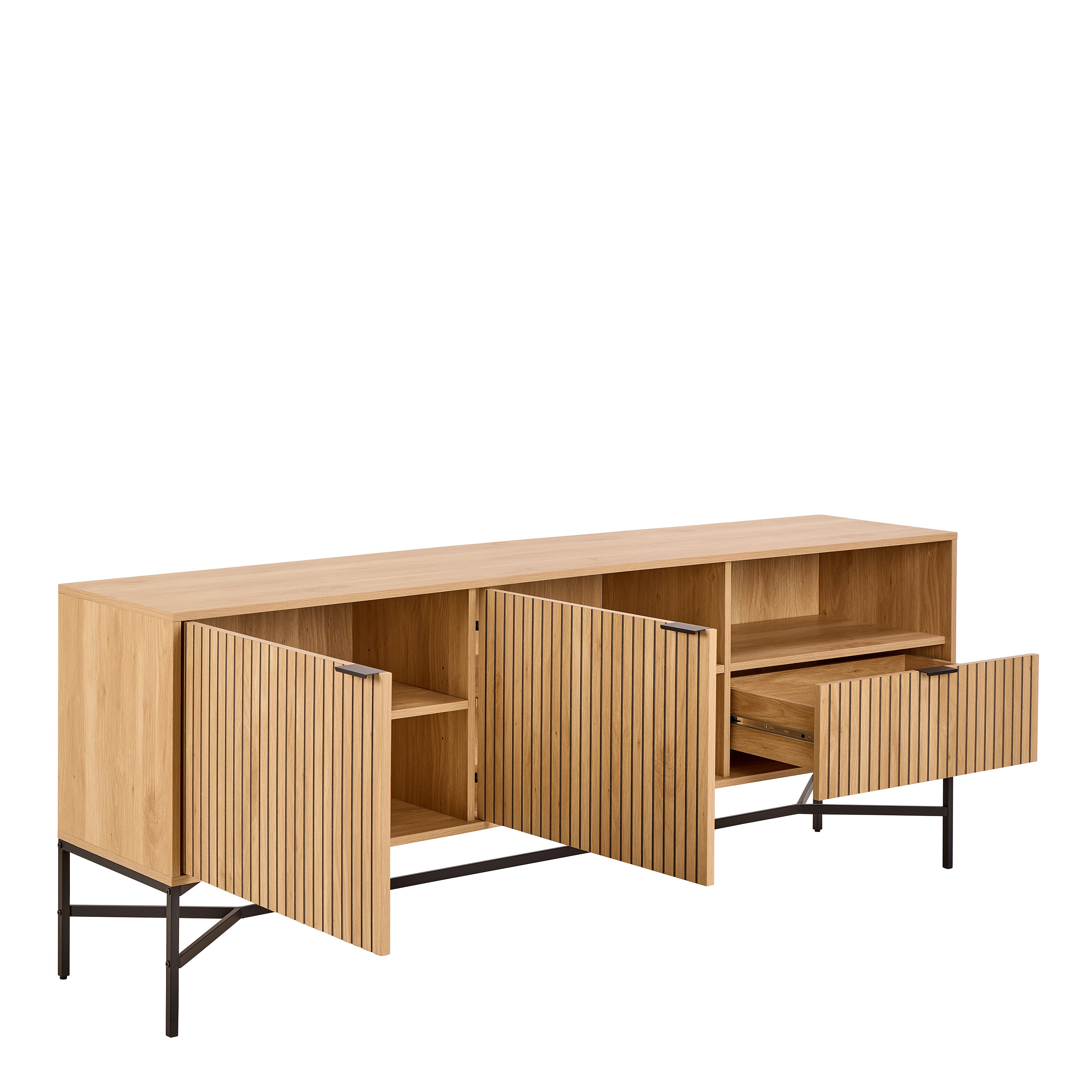 Jaipur Sideboard With 2 Doors and 2 Shelves in Oak