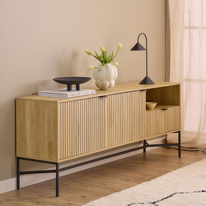 Jaipur Sideboard With 2 Doors and 2 Shelves in Oak