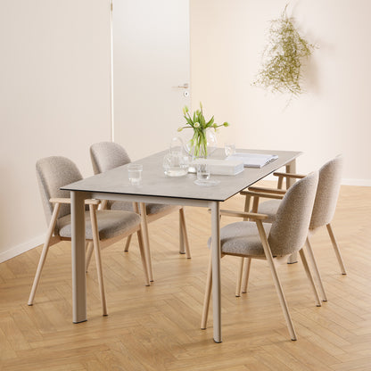 Palermo Ceramic Dining Table in Grey