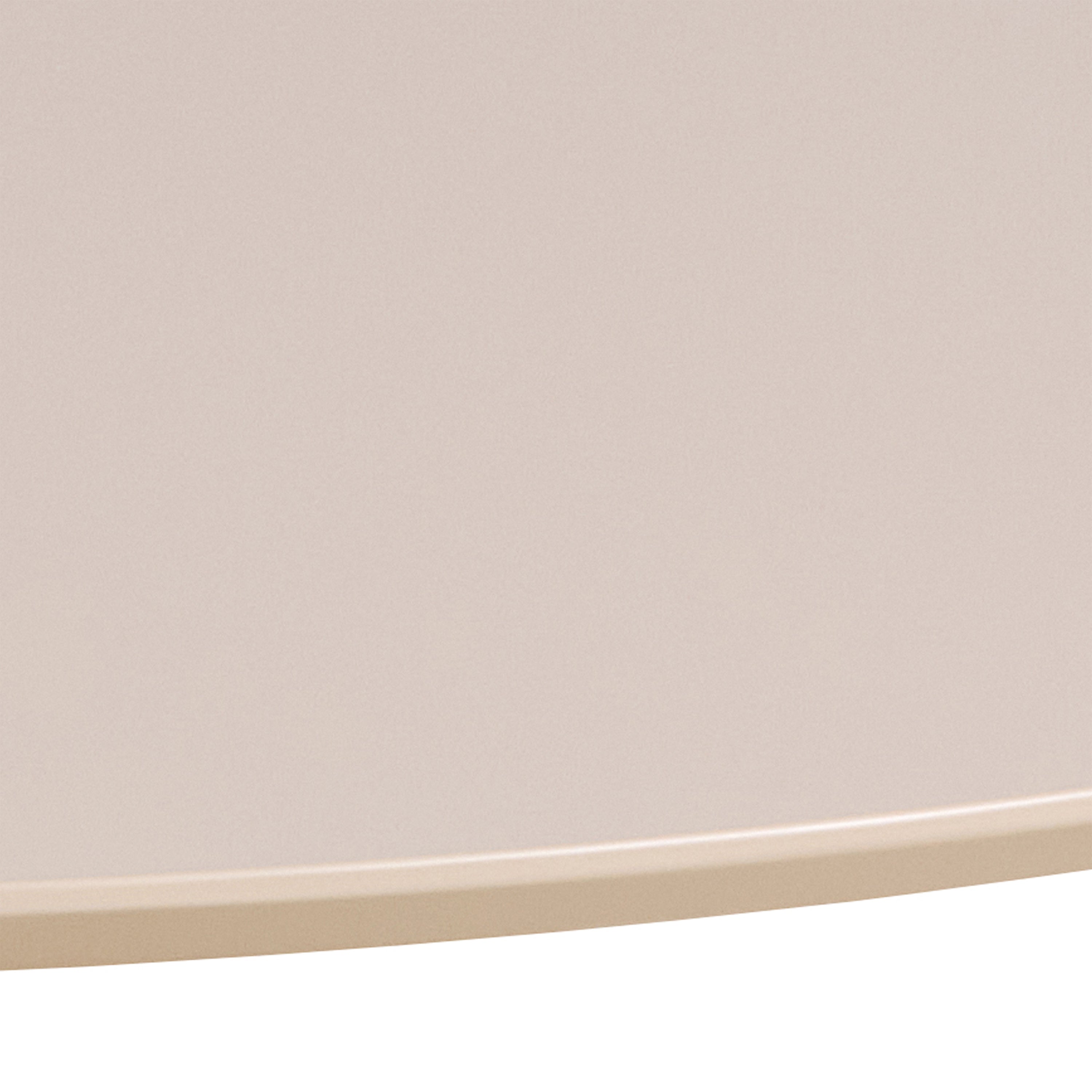 Ibiza Round Dining Table with Beige Top and Matt Beige Base 110x74cm