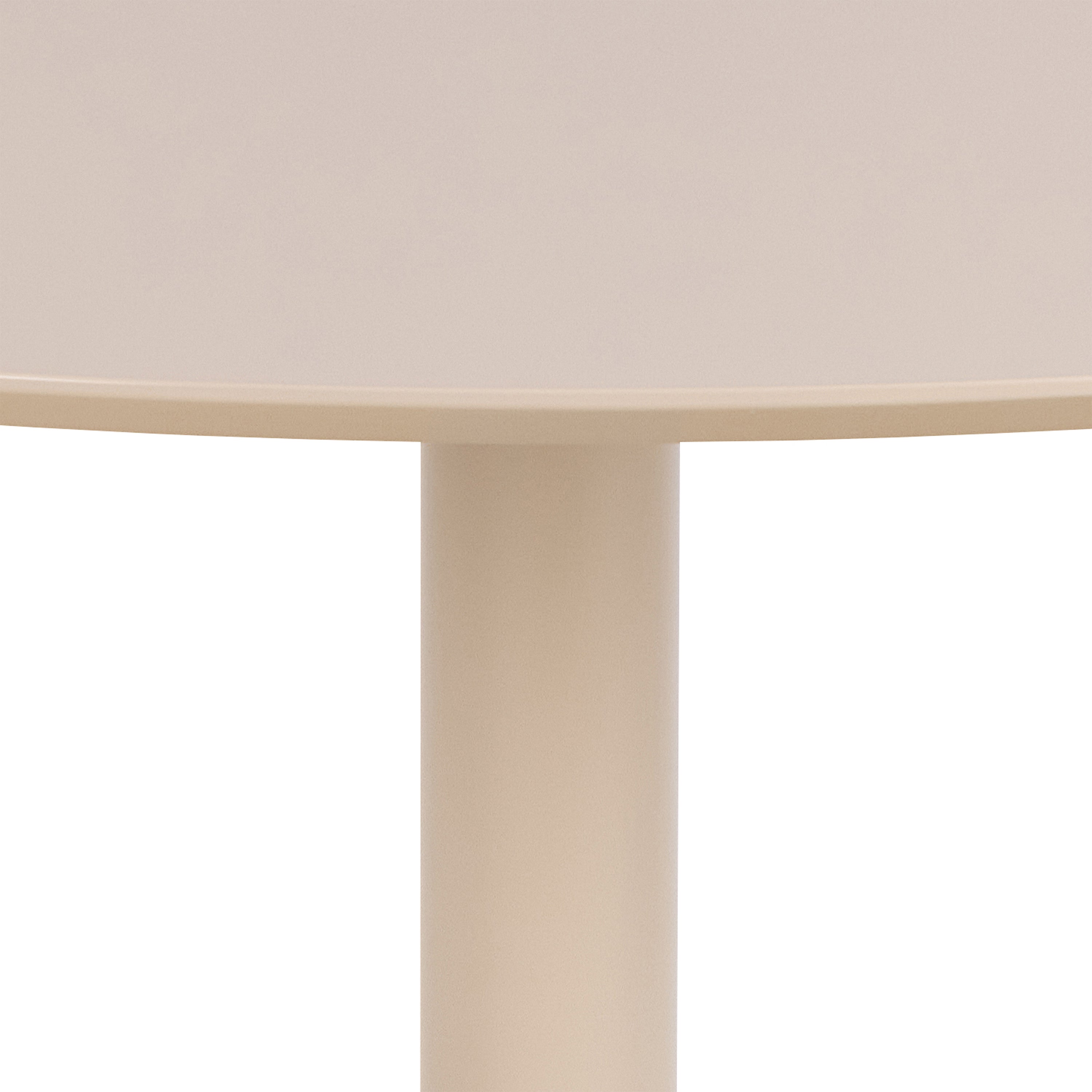 Ibiza Round Dining Table with Beige Top and Matt Beige Base 110x74cm