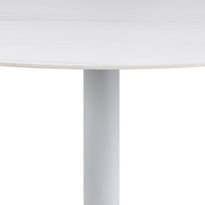 Malta Round Bar Table in Ceramic White