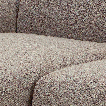 Midfield Left Hand Facing 2 Seater Chaise Longue in Boucle Beige Fabric