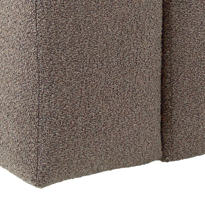 Midfield Left Hand Facing 2 Seater Chaise Longue in Boucle Beige Fabric