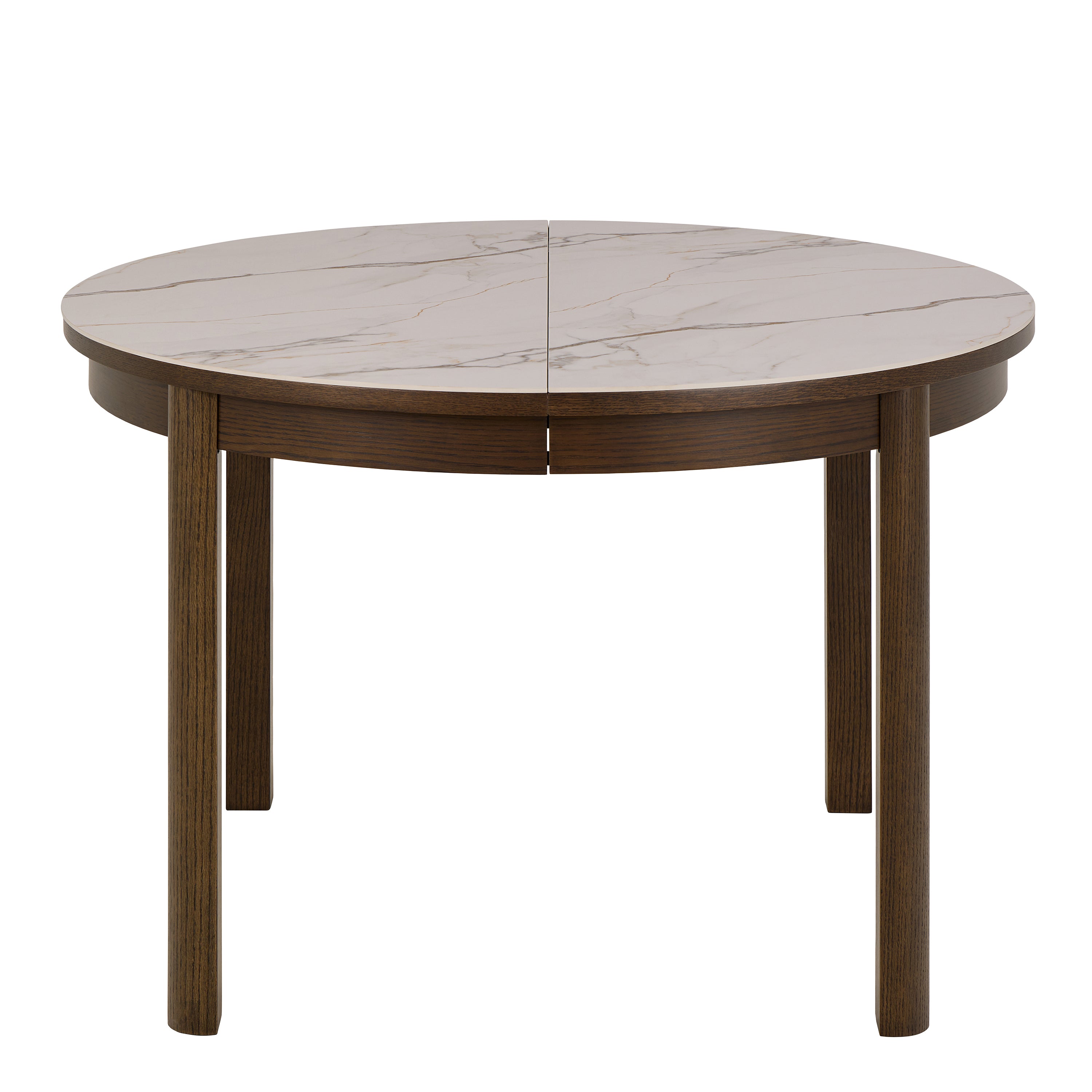 Southampton Round Extendable Dining Table in Cream Ceramic 120x75cm