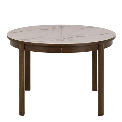 Southampton Round Extendable Dining Table in Cream Ceramic 120x75cm