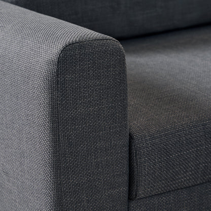 Omaha Right Hand Facing Corner Sofa in Dark Grey Fabric