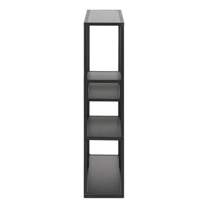 Seaford Black Metal Wall Shelf with 3 Additional Black Shelves