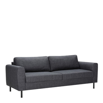Omaha 3 Seater Sofa in Dark Grey Basel Fabric