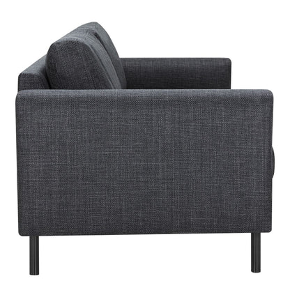 Omaha 3 Seater Sofa in Dark Grey Basel Fabric