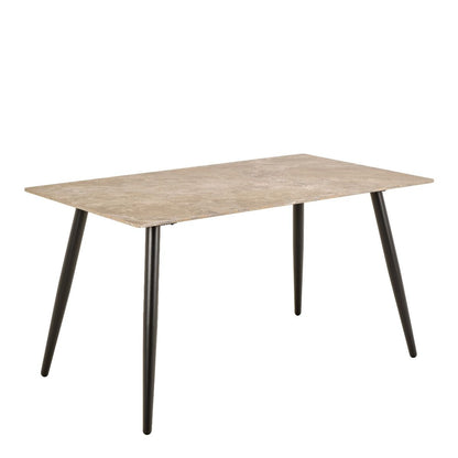 Wicklow Ceramic Dining Table Brown/Black