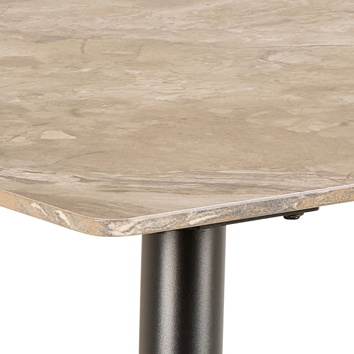 Wicklow Ceramic Dining Table Brown/Black