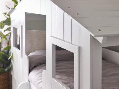 Acorn Treehouse Midsleeper & Storage Unit - White